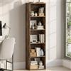 Vida Designs Oxford - Libreria a 5 ripiani, a forma di cubo, in legno scuro, per ufficio, soggiorno
