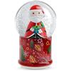 Egan Palla di Neve Natalizia Luce e Musica. con Simbolo Babbo Natale. Misura 10cmx12cm. La referenza è: 120048