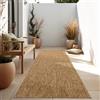 Paco Home Tappeto Per Esterno Balcone Terrazza Tappeto Cucina Monocolore Mélange, Dimensione:80x150 cm, Colore:Caffè