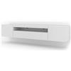BIM Furniture BIM Credenza TV 200 cm laminata, sospesa o in piedi - Mobile HiFi bianco opaco