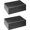 HOMCOM Set 2 Comodini Sospesi con Cassetti, 40x30x15 cm, Nero