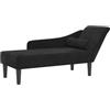 vidaXL Chaise Lounge con Cuscini Nero in Velluto, divano letto, divano imbottito, seduta da soggiorno, dormeuse, seduta da salotto, divano 2 posti