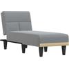 vidaXL Chaise Longue in Tessuto Grigio Chiaro