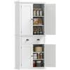 HOMCOM Mobile Cucina con Cassetto Centrale in MDF 76x40.5x184 cm Bianco