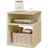 EUGAD Comodino a 3 Ripiani, Tavolino da Notte Bianco Moderno per Camera da Letto, Mobile Salvaspazio, in Legno, 35x35x41,5 cm
