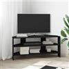 RMIHSJG Mobile TV ad angolo nero, 102 x 40,5 x 45 cm, in legno con spazio e ripiano, moderno tavolo angolare con superficie opaca per soggiorno, mobile TV durevole