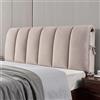 ZCXRYFL Cuscini Testiera Letto Matrimoniale Singolo Una Piazza E Mezza Copri Testata Letto Imbottita, Schienale Letto Grandi Cuscino da Lettura Anti-collisione Copripiumino Lavabile(130x60cm,Khaki gray)