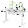 FLEXISPOT Scrivania Regolabile in Altezza 160×60 cm - con 2 Ganci, Portabicchieri e Gestione Cavi, 4 Memorie, Scrivania Ergonomica per Ufficio e Casa