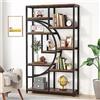 Tribesigns Libreria, Scaffale Portaoggetti a 5 livelli, libreria alta autoportante con ripiano portaoggetti a 9 aperti, per soggiorno, camera da letto, ufficio a casa 30 x 95 x 175 cm