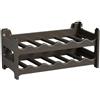 CookandSupply x TheWV Cantinetta Vino in Plastica Modulare Impilabile, Portabottiglie Effetto Pelle Martellata, 6 Bottiglie per Modulo, Scaffale Portavino Salvaspazio - Marrone Corten, 12