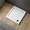 Kiamami Valentina Piatto Doccia Quadrato 80x80 Cm Antiscivolo Ceramica | Ceramica smaltata di qualità, altezza 10 cm, scarico 60 mm, superficie antiscivolo, made in Italy