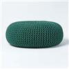 Homescapes - Pouf grande rotondo intrecciato in maglia
