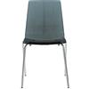 Grandsoleil Upon Lollipop Mite Sedia, 53 X 48 X 82 Cm Trasparente Grigio Fumé Scuro, Policarbonato