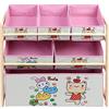 Wakects Scaffale Portagiochi a 3 Piani e 6 Cesti Rimovibili per Bambini, Camerette, Sala Giochi e Nido d'Infanzia, 65x30x60 cm