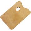 KONTONTY Piattaforma di Legno Quadrata 25X30Cm Superficie Liscia e Rivestimento a Olio per Colori Olio Pittura Professionali e Acrilici, Stile Vintage per Artisti