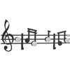 Arti & Mestieri ARTI E MESTIERI - Set 3 ganci appendino appendiabiti NOTE MUSICALI Nero