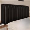 Generico Fodera protettiva imbottita spessa Leather in pelle Copri Testata Letto Matrimoniale impermeabile antipolvere per Copri Testiera Letto Matrimoniale imbottito Nero 160 cm/63 ''