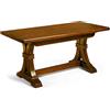 ZeroDueZero Tavolo Con 4 Allunghe Da 45 Cm, Stile Classico, In Legno Massello E Mdf Con Rifinitura In Noce Lucido - Mis. 160 X 85 X 78