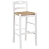 LIBEROSHOPPING.eu - LA TUA CASA IN UN CL Sgabello Snack Seduta in Paglia h67 Laccato Bianco
