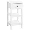 Soberine Comodino da Camera da Letto Comodino con Cassetto Tavolino Lato con Ripiano da Divano Moderno Tavolino da Notte Mobile da Letto Portaoggetti Salvaspazio 35 x 35 x 70 cm Bianco