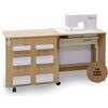 Comfort Collection Comfort 1 | Mobiletto per Macchina da Cucire | (Oak Kendal Cognac, L (Air-lift 10 to 15 kg))