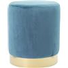 Casa Collection Di.Mo Velluto Ada Pouf, 35 cm Lunghezza x 35 cm Larghezza x 40 cm Altezza, Blu