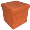 Tex family Pouf Contenitore POGGIAPIEDI Tessuto Taylor (Arancio)