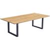 HOME DELUXE Tavolo da pranzo quadrato AVENCIA incl. Piede a U - 240 x 120 cm |. Tavolo da cucina, sala da pranzo, tavolo da pranzo