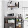 HUOLE Mensola Salvaspazio Estensibile Porta Microonde in Acciaio, Scaffale Cucina doppio, Mobile Organizer con Ganci e Piedini Antiscivolo, Design Moderno40/64 * 45 * 36,5 cm-bianco