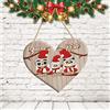 Generico Fuori Porta Natalizio in Legno Targa Fuoriporta Personalizzato Famiglia Nomi Natale da Esterno Interno casa (Cuore(14x18 cm), Buone Feste Gufetti)
