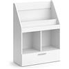 Vicco Libreria bambini Luigi, Bianco, 72 x 96.2 cm con cassetto, adatto per riporre giocattoli e libri
