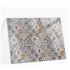 Generic Piano per Tavolo Rettangolare 100x70 cm | Base In Vetro Temperato | Lastra di Protezione | Installazione Semplice | Con Cuscinetti Antiscivolo | Per Pranzo, Cucina | Decorativo - Mosaico con Ornamenti