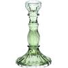 Blanc Mariclo Portacandela in Vetro Verde Vent du Sud D8xH15 cm