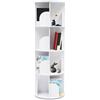 JUUTALK Libreria girevole a 360°, 4 livelli, 16 scomparti rotanti, torre di libri autoportante, libreria per bambini, per soggiorno, camera da letto, ufficio, cameretta dei bambini, bianco