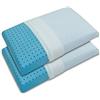 Baldiflex, Coppia di Cuscini in Memory Foam Modello Saponetta Premium Fresh, Guanciale Memory con Fori di Traspirazione, Contro Dolore Collo e cervicale, Ortopedico, rinfrescante