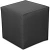Best for Home | Pouf a Cubo | Poggiapiedi Imbottito in Ecopelle | Pouf Moderno da Divano | Sgabello Salvaspazio per Soggiorno,Cameretta o Ingresso | Struttura Robusta Fino a 300 kg | Pouf Grigio Scuro