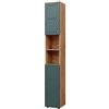 Vicco Mobiletto da bagno Irma, Quercia verde/oro, 30 x 192 cm