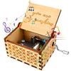 TIESOME Carillon con manovella in legno con incisione You are My Sunshine, stile vintage, regalo per ragazzo, ragazza, uomo e donna
