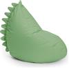 Lumaland Pouf per bambini Monster Animal Design | Pouf per interni ed esterni | Combinabile con gli amici di Animal Line | 80 x 80 x 70 cm [verde]