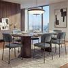 Mendler Set di 6 sedie da pranzo HWC-O26, poltroncina da cucina imbottita, velluto a coste (330g/m²) metallo - grigio scuro