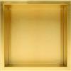 Balneo WALL-BOX ONE Nicchia Acciaio Inox Dorato, Impermeabile, Installazione Flessibile 30x30x10cm, Utensili da Bagno