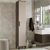 [en.casa] Mobile a Colonna con Anta 183,5x29,5x29,5cm Effetto Rovere Grigio/Beige