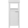 Rebecca Mobili Armadietto Con Anta Da Terra, Mobiletto Bagno Cucina Lavanderia, Bianco, Stile Moderno, Mdf, Igienico, Facile Da Pulire - Misure: 79 x 34 x 30 cm (HxLxP) - Art. RE6685