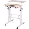 sogesfurniture Scrivania regolabile per computer, postazione di lavoro, scrivania in piedi per casa e ufficio, 60 x 30 x 70-115 cm, acero BHEU-101-MP