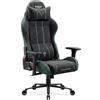 DIABLO Sedia Gaming Ergonomica Professionale Sedia Ufficio Reclinabile 140 Gradi Supporto Lombare Schienale Alto Accoudoirs Regolabili Altezza Regolabile Tessuto Traspirante Comfort