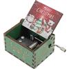 Garneck Carillon Musicale in Decorazione Natalizia Carica Manuale Scatola Vintage Canzoni da e Ufficio Regalo di Natale e