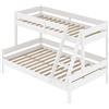 VitaliSpa Letto a castello Everest, Bianco, 120x200 / 80x200 cm, con scala integrata e sistema di doghe stabile
