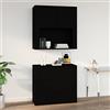 IBUQDDV Mobile bar Credenze Armadietto Organizzatore Buffet mobile Mobile a Parete Nero 80x33x80 cm in Legno Multistrato per Sala da Pranzo Salotto Corridoio Cucina