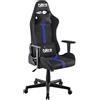 Brigros Nitro - Sedia Ergonomica da Gaming e Ufficio in Tessuto Scamosciato, Girevole Con Cuscino Lombare, Poggiatesta, Braccioli, Reclinabile Nathan (Blu/Nero)