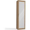 ARREDO DA CASA Armadio Guardaroba da Ingresso Specchiato, Tubo Appendiabiti e 2 Ripiani - Anta Reversibile - Vari Colori MIT4 (Rovere)